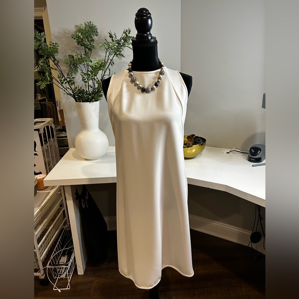 NWOT J Brand Off White Sleeveless Shift Dress